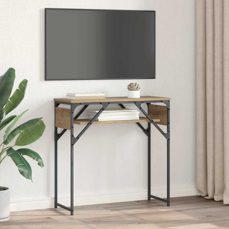 Console Table, Artisan Oak, 75cm H x 75cm W x 30cm D