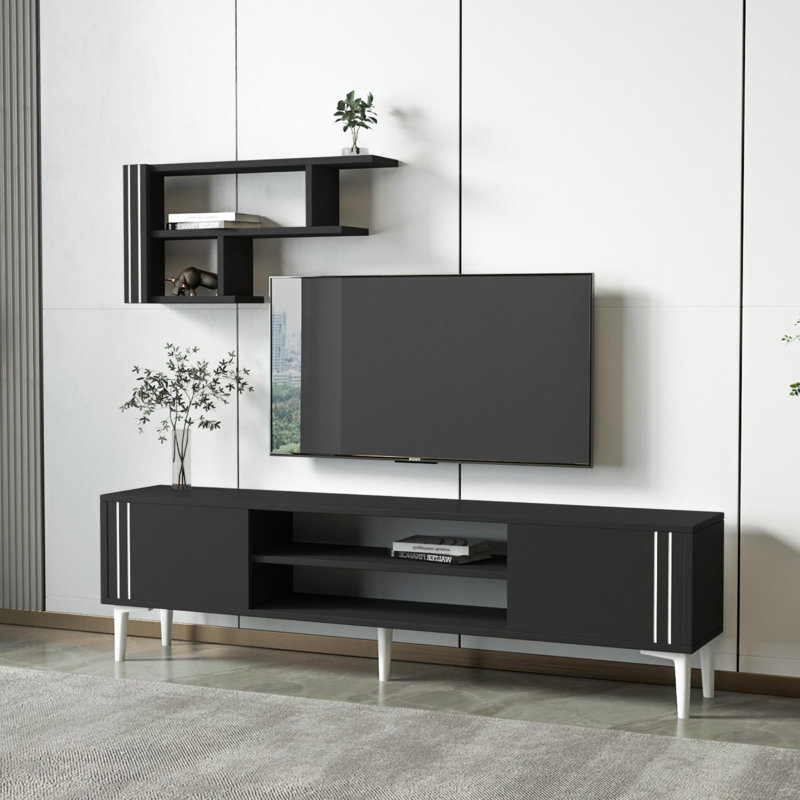 Bardhyle TV Stand for TVs up to 50", Anthracite