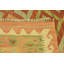 Tapis de la surface en laine rouge/beige 4 pi x 5 pi 9 po one-of-kind-noué la main Elland