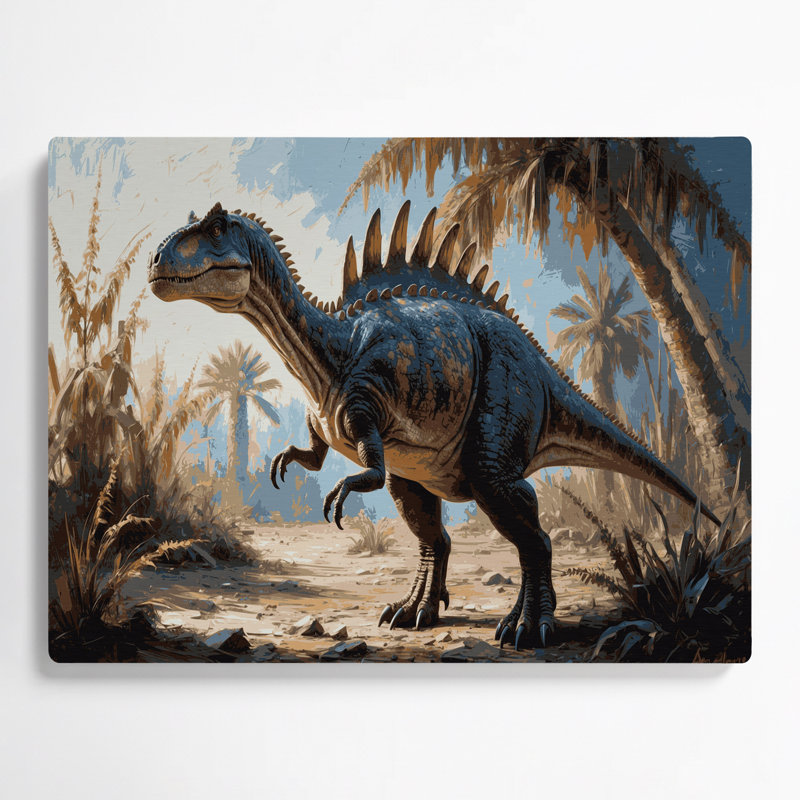 «Dinosaur Amargasaurus», art mural en métal gris, H 11 po x l 14 po