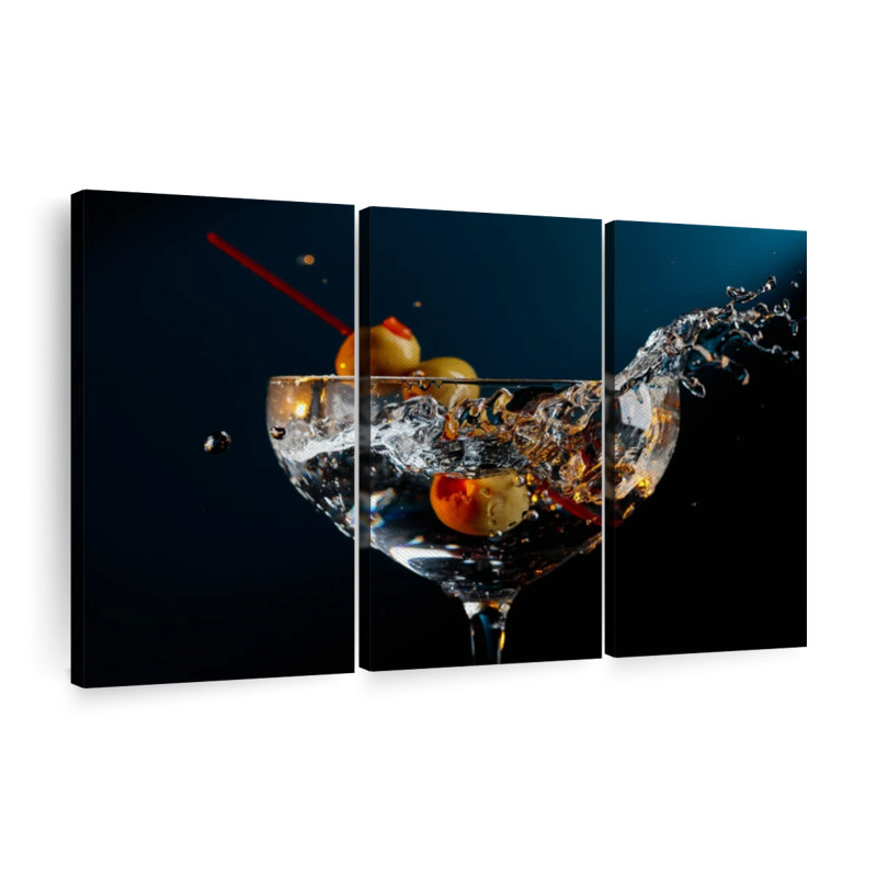 " Splash Martini " 3 - Pieces, 28" H x 45" W