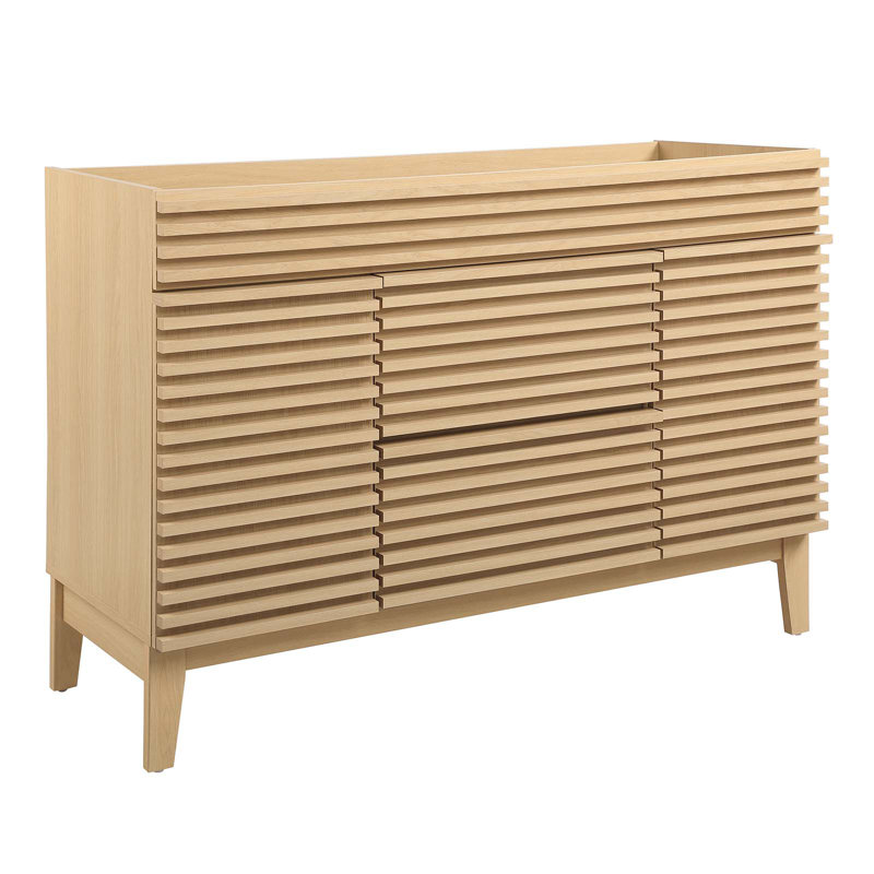 Base de meuble-lavabo simple 48 po Modway Render, Chêne