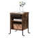 Brown End Table With Pull-Out Shelf