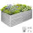 Interlocking Rectangular Galvanized Steel Sliver Raised Garden Bed-1322583479-1322583476