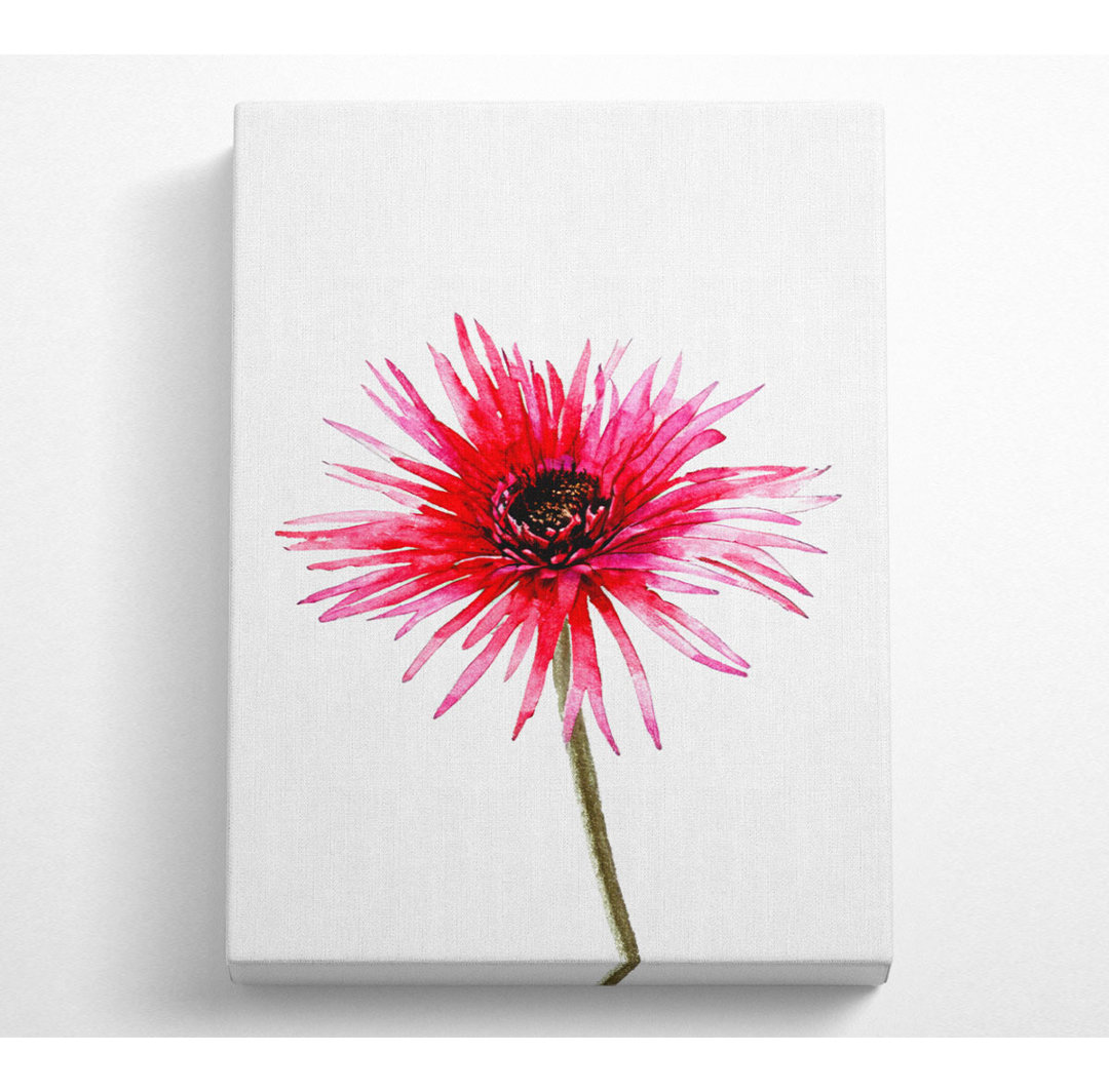 Pink Feather Flower - Leinwanddrucke auf Leinwand