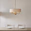 Landover 6-Light Chandelier finished in Vintage Brass and Natural