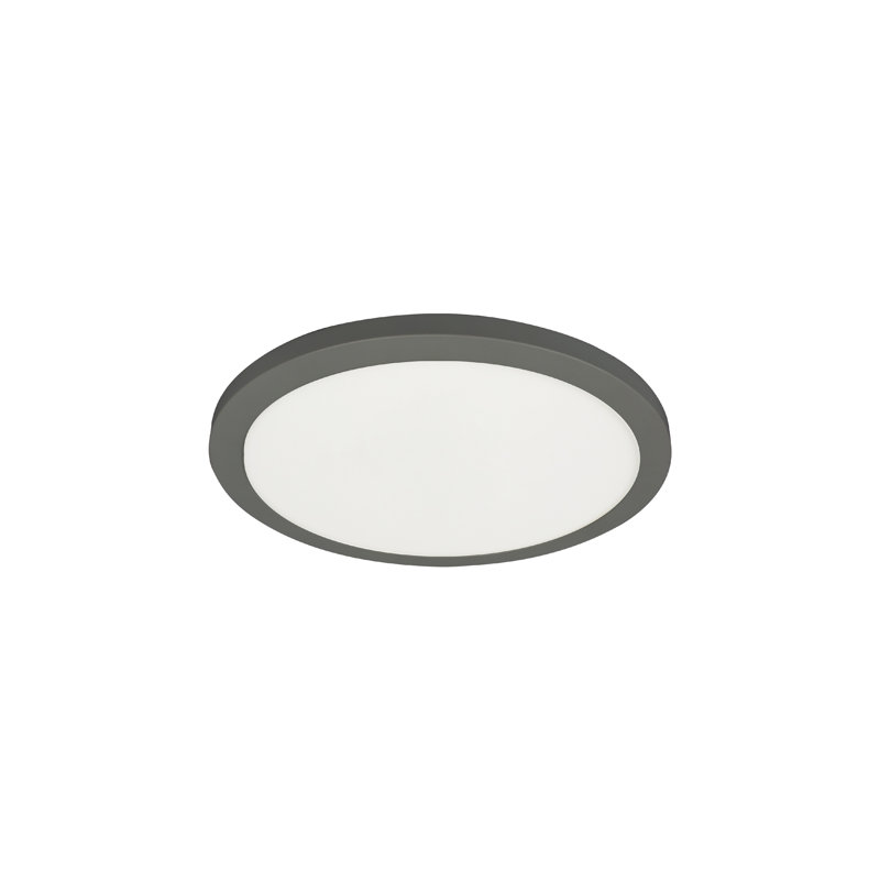 Plafonnier encastré Nashea, Noir mat, Diamètre de 5 po