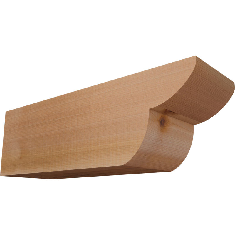Queue de chevron lisse Crestline, Cèdre rouge de l'Ouest, H 6 po x l 18 po x P 5,5 po