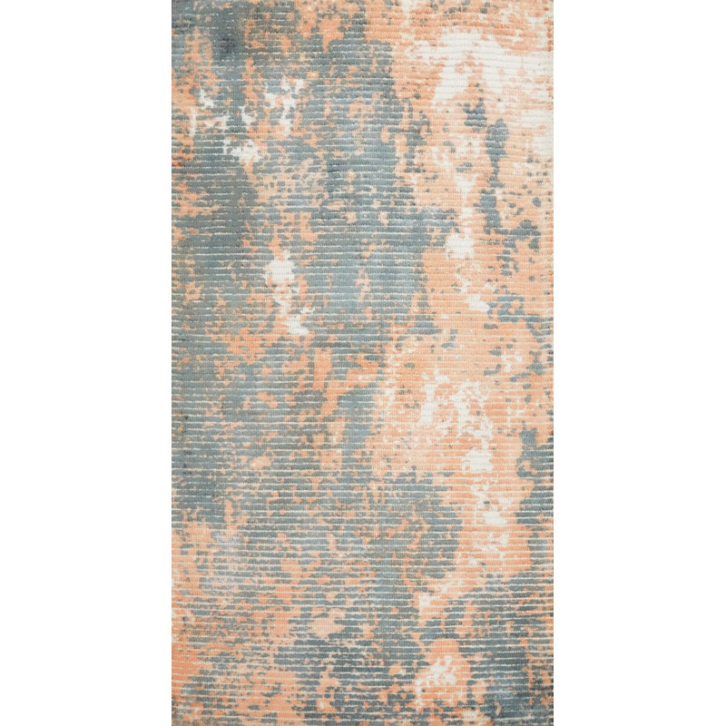 Tapis contemporain à motif abstrait vieilli 2 x 4