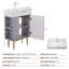 Compact Bathroom Vanity Set With Wood Finish, Contemporary Style For Modern Bathrooms