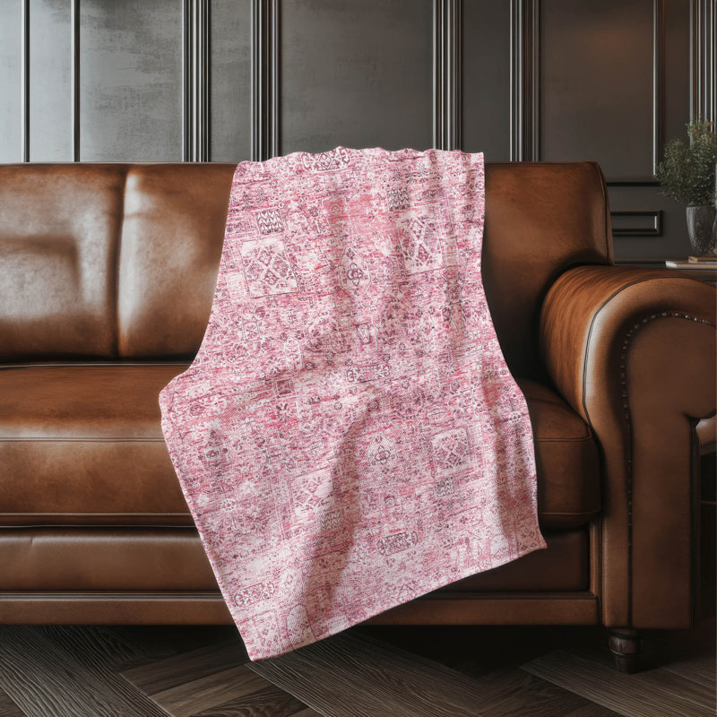 Jeté à panneau Addison Sherpa ASB611, Rose