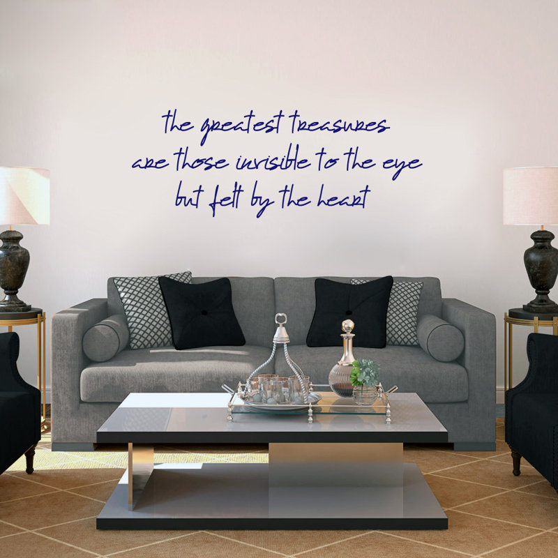 Text & Numbers Non-Wall Damaging Wall Decal, Navy