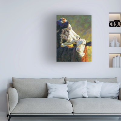 Art mural sur toile tendue - "A Soft Kiss" Rita Kirkman pour décoration de salon, de chambre à coucher ou de bureau - 24 x 32
