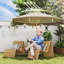 Parasol de terrasse 9 pi avec 8 nervures Outsunny