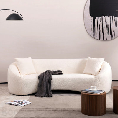 Canapé courbé minimaliste pour différents espaces, ultra-confortable et élégant