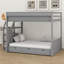 Convertible Bunk Bed With Storage Staircase,Bedside Table,And 3 Drawers-1120389052