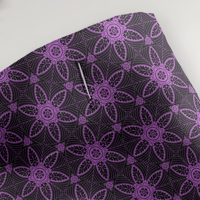 Rideau de douche simple à cercles ornés classiques, Mauve
