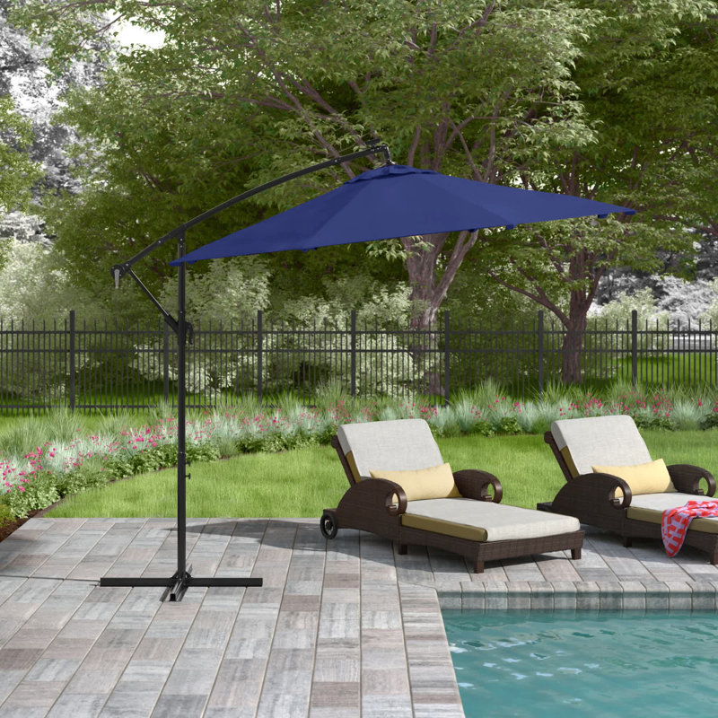 Parasol en porte-à-faux 10 pi Lasalle, Bleu marine
