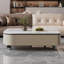 Table basse avec rangement en pierre micro-cristalline
