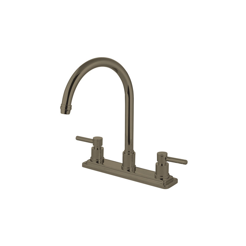 South Beach Double Handle Kitchen Faucet, Satin Nickel