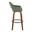 Tabouret de bar et de comptoir en tissu Sarah avec pieds en bois cintré et repose-pieds rond Sarah-100169897-105493367
