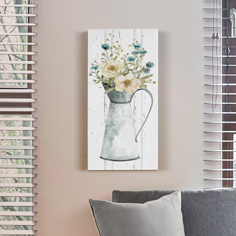 «Farmhouse Flower Bouquet II», reproduction d'art, H 16 po x l 8 po x P 1 po