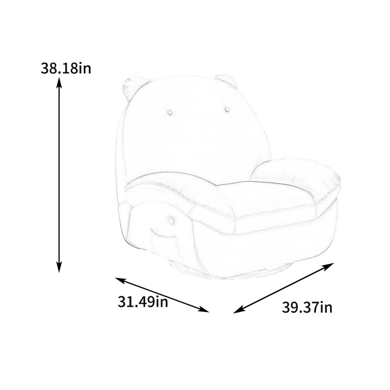 Fauteuil inclinable en simili cuir Nagely, Vert
