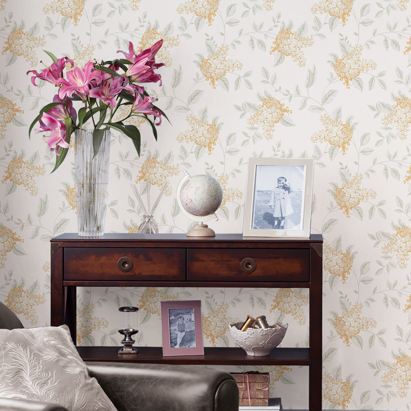 Papier peint Laura Ashley Portland Fern, Orange