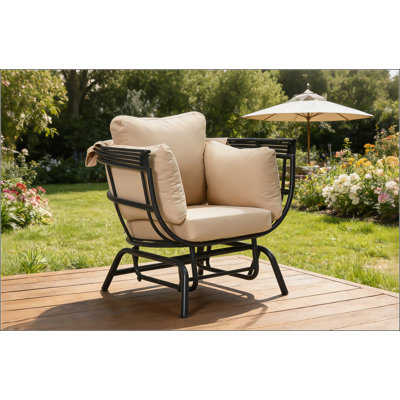 Sunnydaze Modern Luxury Egg Chair with Comfortable Polyester Cushions and Retractable Canopy for Outdoor Relaxation