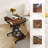23.6" Z-Shaped Computer Desk with Keyboard Tray and Wheels, Compact Study Table for Small Spaces-2022873937