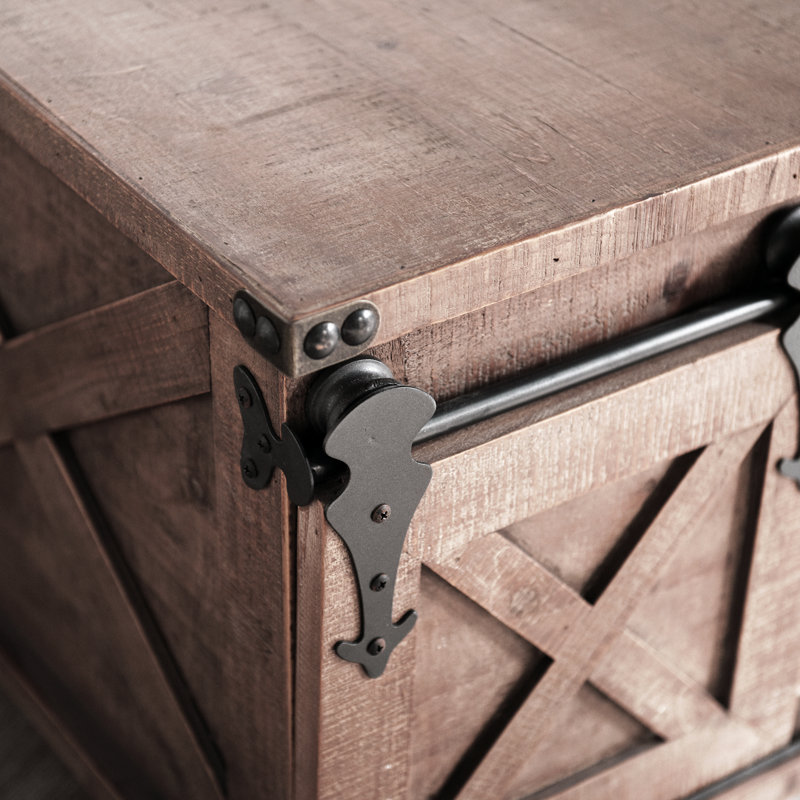 Table basse à roulettes avec rangement Howden, Brun naturel