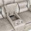 Causeuse-fauteuil coulissante avec console Taupe