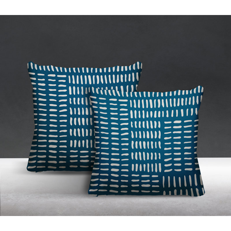  Coussin intérieur / extérieur carré, L 15 po x H 15 po, Turquoise