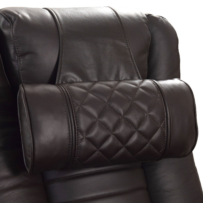 Housse et garniture de coussin en cuir éliseabeth, Marron