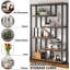 Bibliothèque à 6 niveaux en bois aggloméré 1 pièce Design polyvalent noir