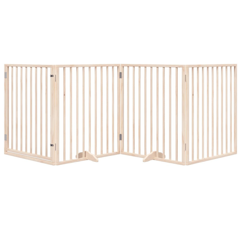Ziggie Solid Wood Dog House Door, 90cm H x 320cm W x 2cm D, Beige