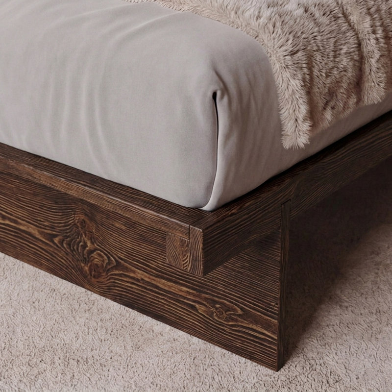 Hardee Bed Frame, Twin XL, Espresso Wood