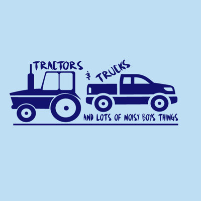 Décalcomanie murale tracteurs et camions