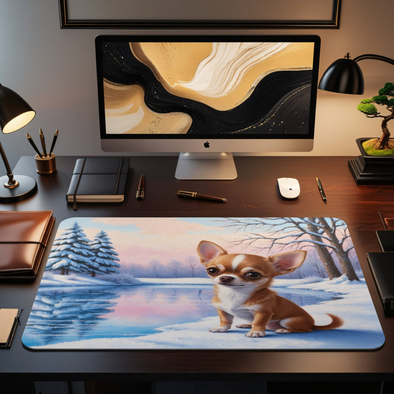 Polyester Desk Pad, 14.4x12.1