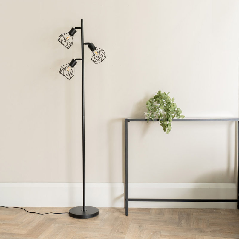 Amoakuh 162cm Matte Traditional Floor Lamp, Black Metal, No