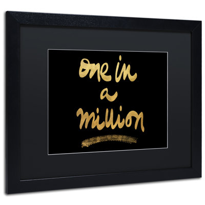 Million On Black by Lisa Powell Braun - Single Picture Frame Textual Art on Canvas