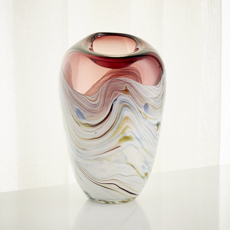 Sao Glass Table Vase, 11" H x 7.25" W x 7.25" D