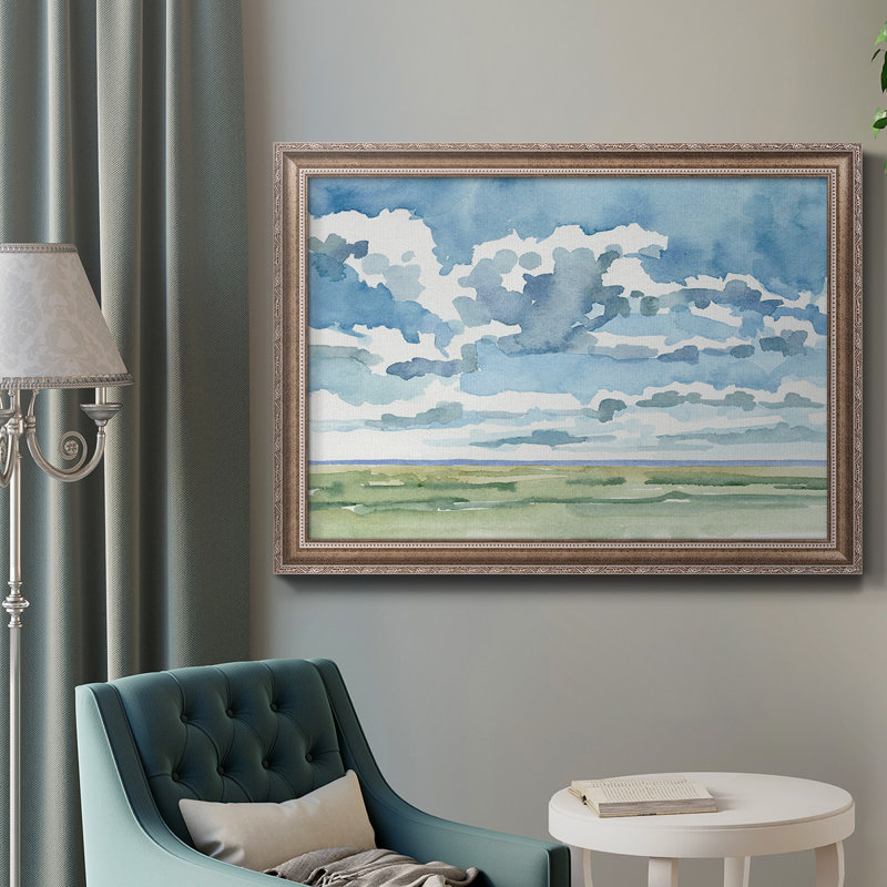 Open Sky Study I - Peinture sur toile encadrée, H 16 po x l 20 po x P 2,5 po