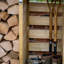 194.2cm W x 68.8cm D Solid Wood Log Store