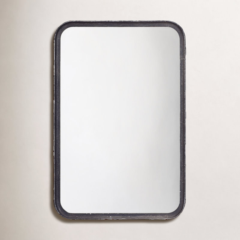 Principle Metal Wall Mirror, Black