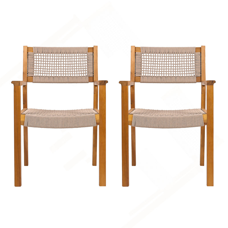 BRAIDED DINING CHAIR Light Brown