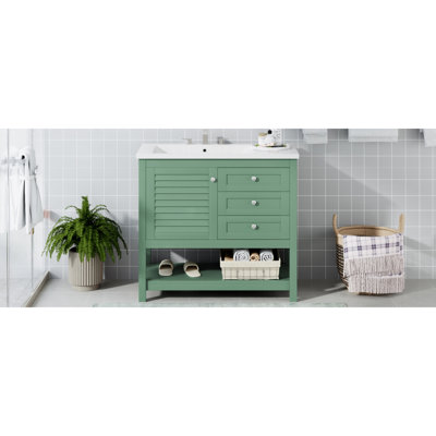Ensemble de meuble-lavabo autoportant 36 po avec 2 tiroirs et portes à fermeture douce 36 po
