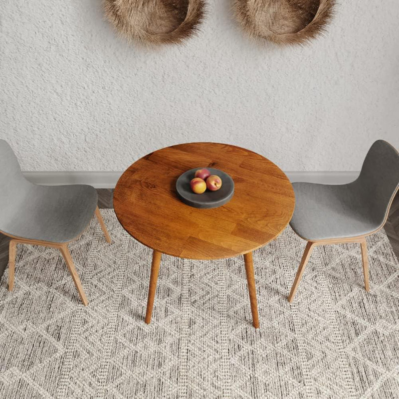 Hugoton Round Solid Wood Dining Table