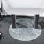 Table de salle à manger moderne en verre trempé, finition marbre, base en métal noir, parfaite pour la maison et le bureau