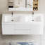 Meuble-lavabo flottant avec lavabo et meuble-lavabo-346027538
